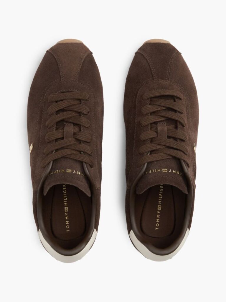 Καφέ Σουέτ Sneakers Με Μονόγραμμα TH  Γυναίκες