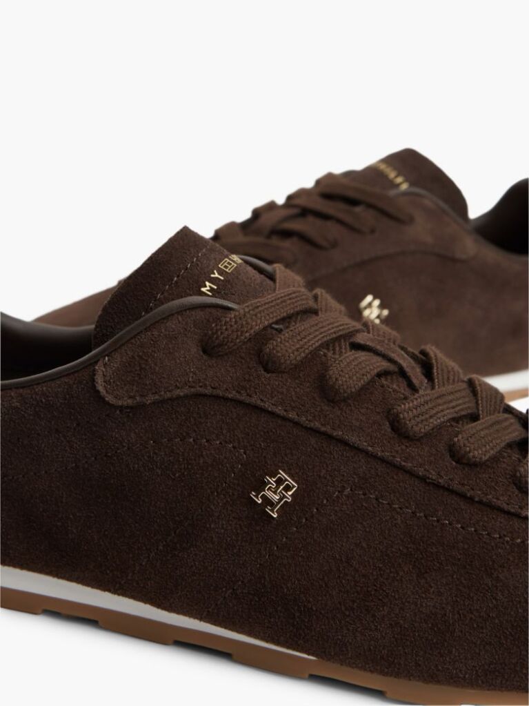 Καφέ Σουέτ Sneakers Με Μονόγραμμα TH  Γυναίκες