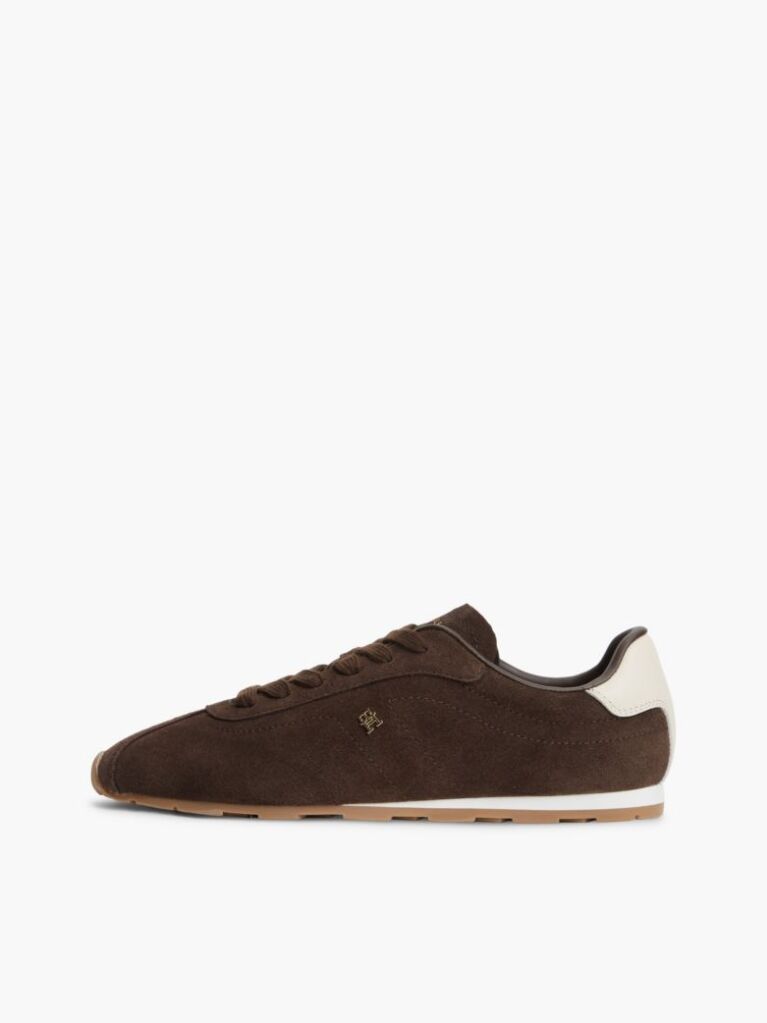 Καφέ Σουέτ Sneakers Με Μονόγραμμα TH  Γυναίκες