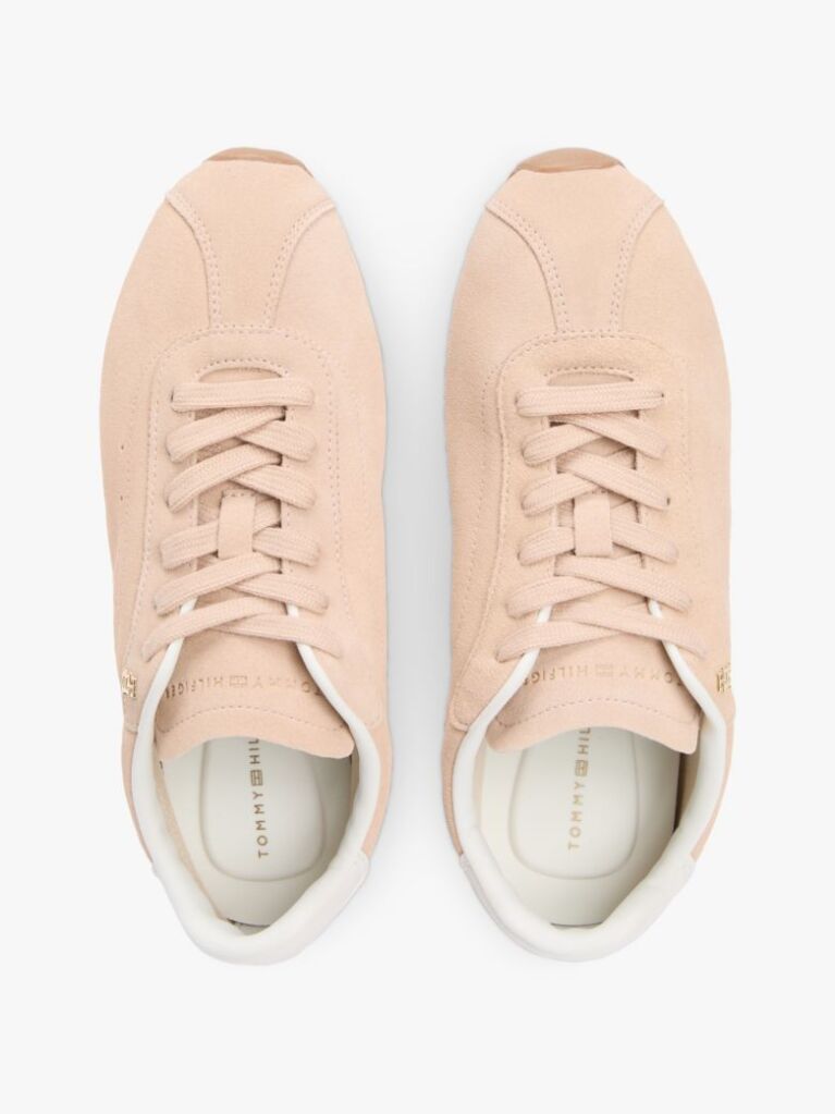Pink Suede TH Monogram Low Profile Trainers  Women