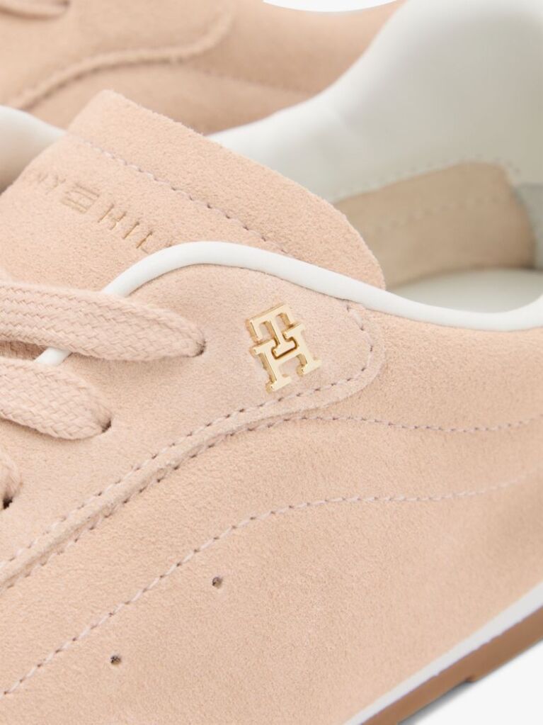 Pink Suede TH Monogram Low Profile Trainers  Women