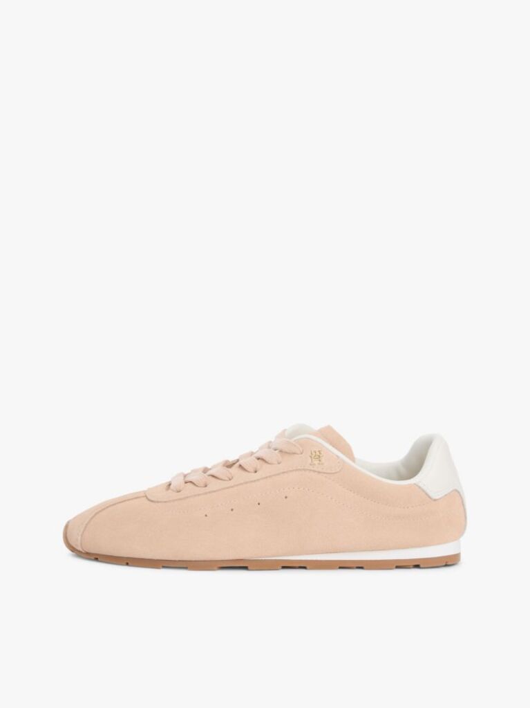 Pink Suede TH Monogram Low Profile Trainers  Women