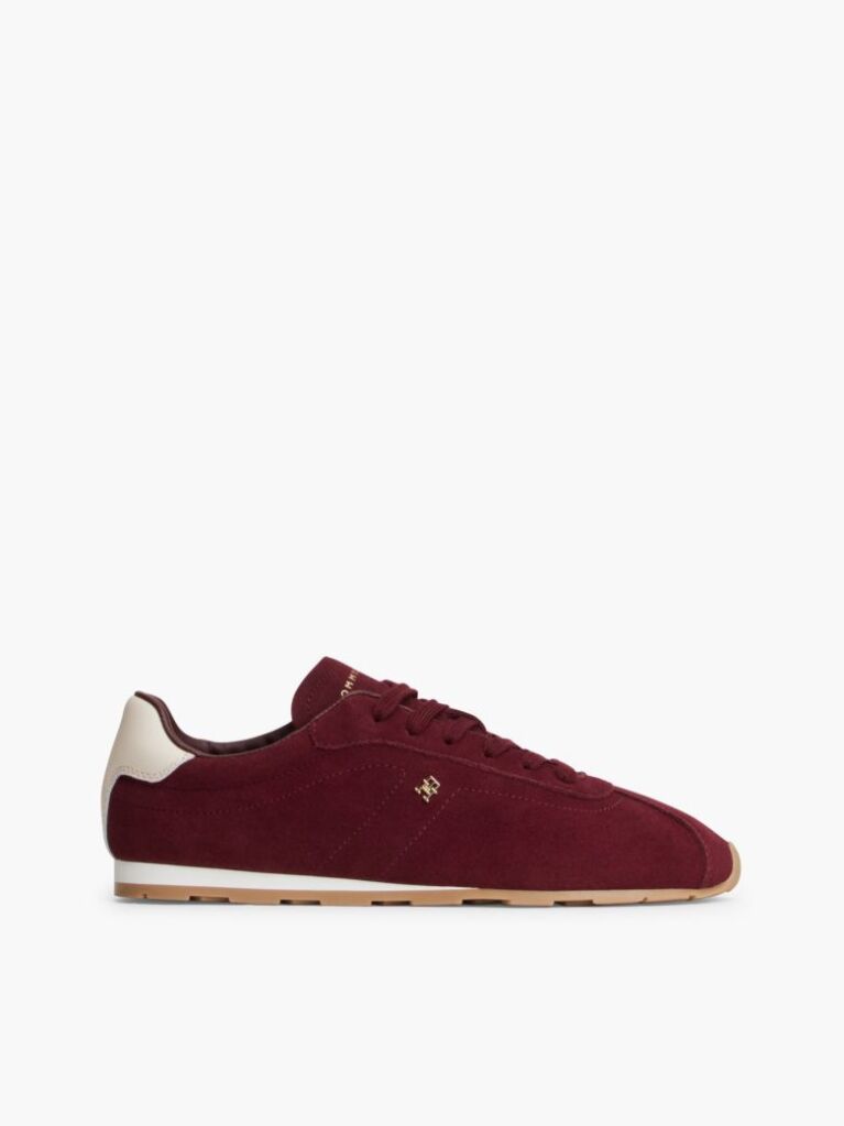 Red Suede TH Monogram Low Profile Trainers  Women