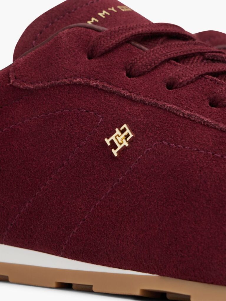 Red Suede TH Monogram Low Profile Trainers  Women