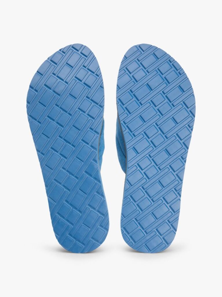 Blue TH Monogram Plaque Hemp Flip-Flops  Women