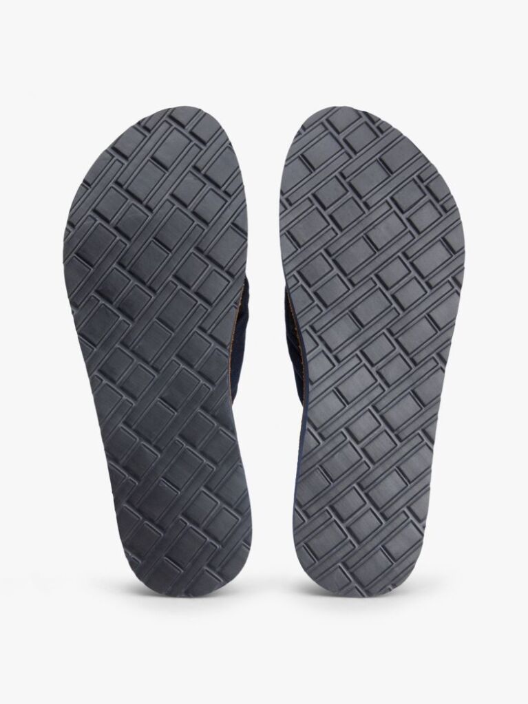 Blue TH Monogram Plaque Hemp Flip-Flops  Women