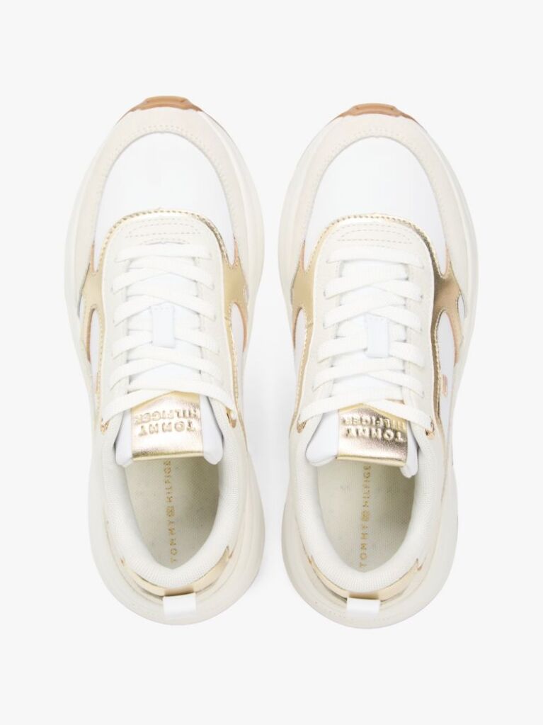 Multi Metallic Leather Chunky Trainers  Women