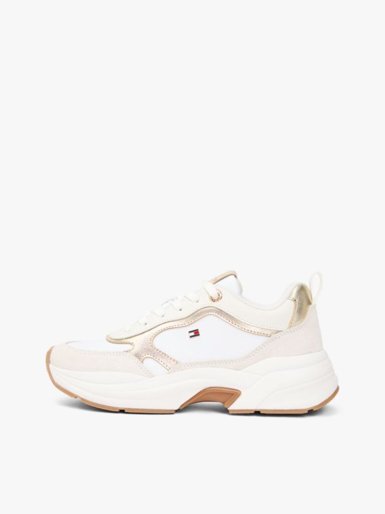 Multi Metallic Leather Chunky Trainers  Women