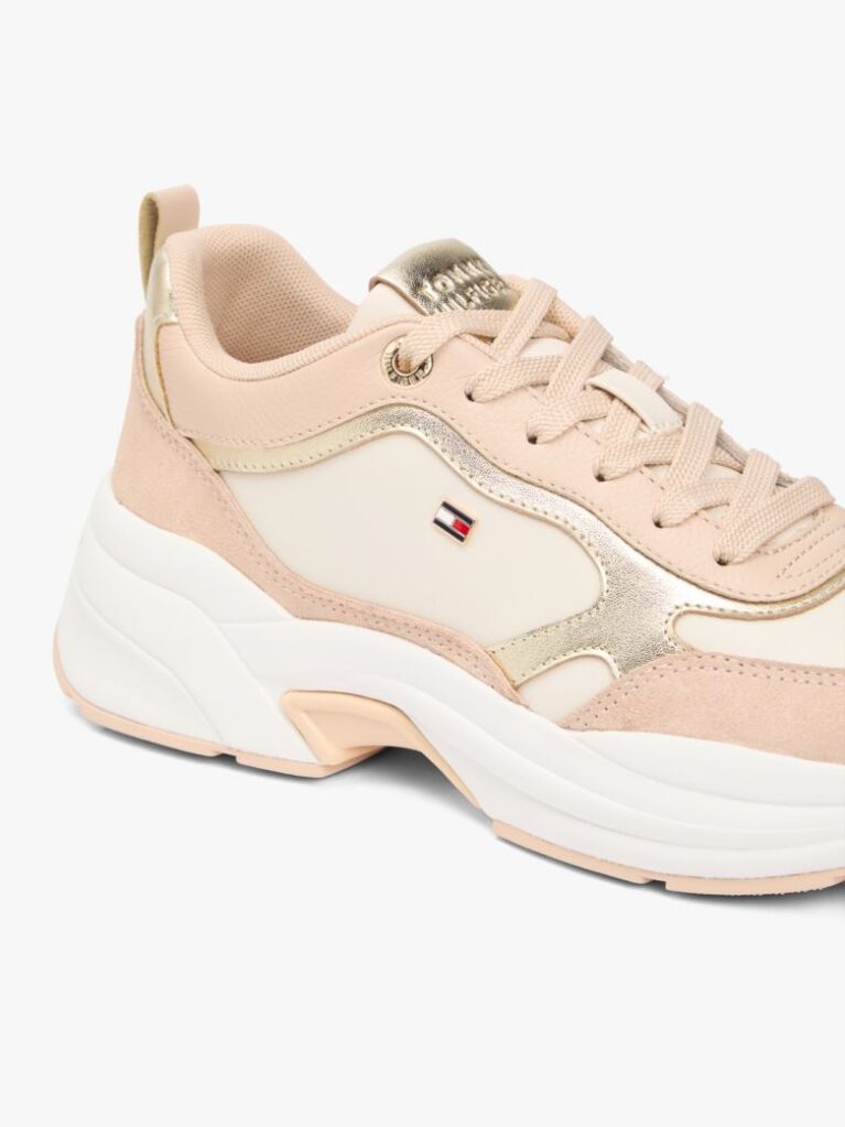 Multi Metallic Leather Chunky Trainers  Women