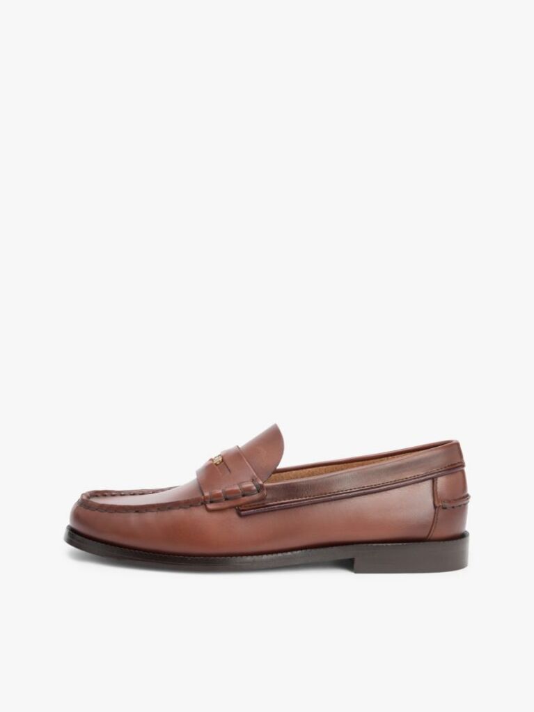 Καφέ Δερμάτινα Loafers  Γυναίκες