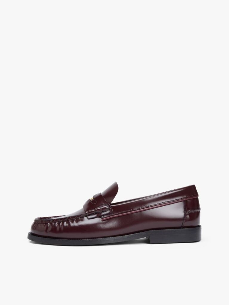 Red Patent Leather Cushioned Loafers  Women