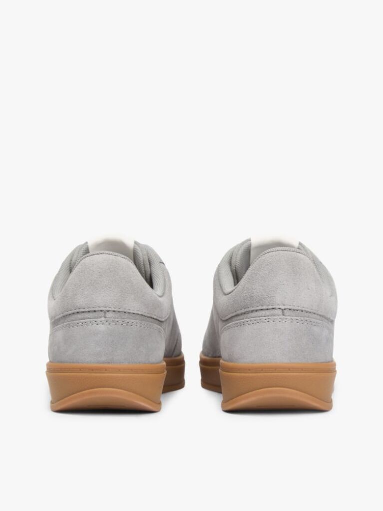 Grey TH Monogram Suede Court Trainers  Women