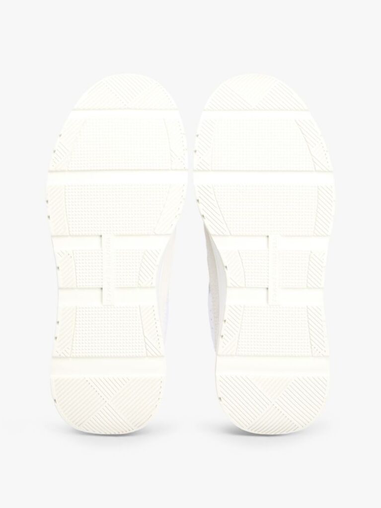 White Tonal TH Monogram Mixed Texture Trainers  Women