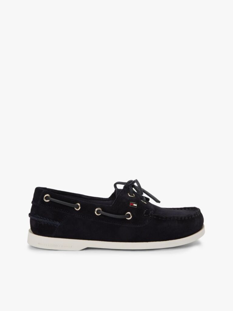 Blue Suede Boat Shoes  Women