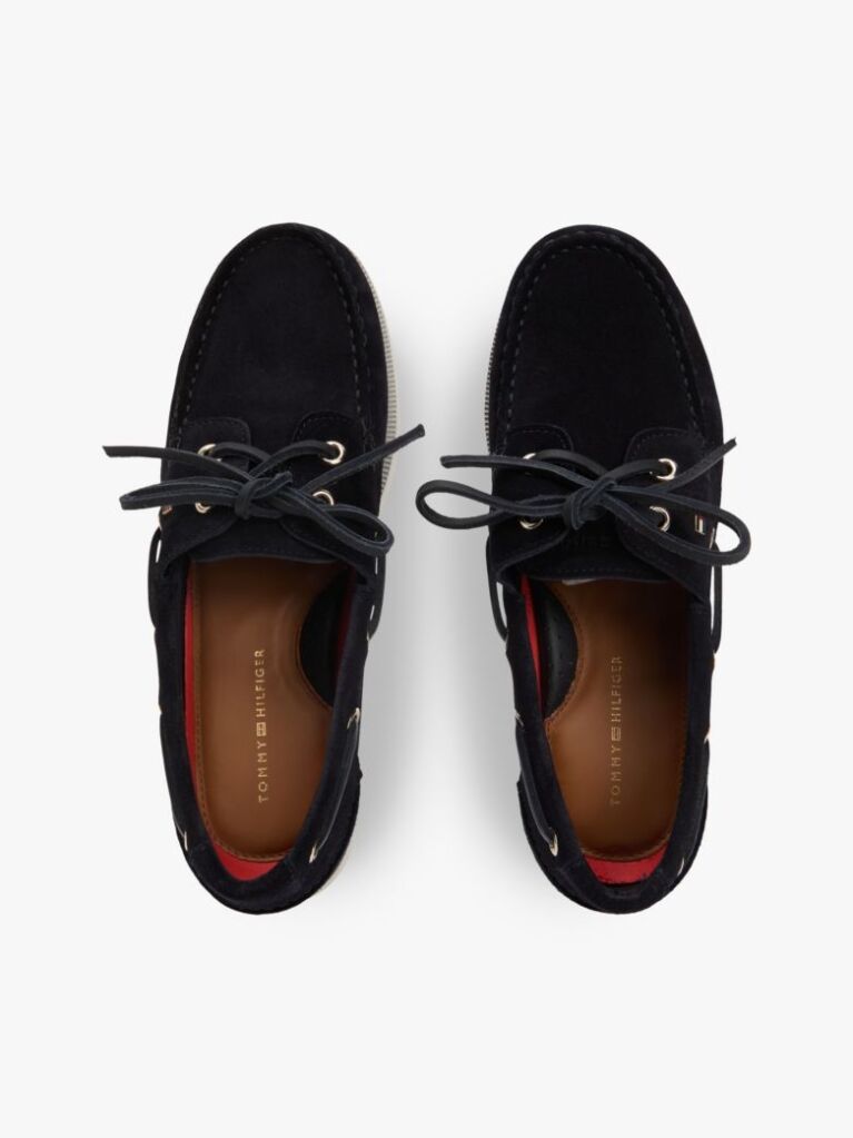 Blue Suede Boat Shoes  Women
