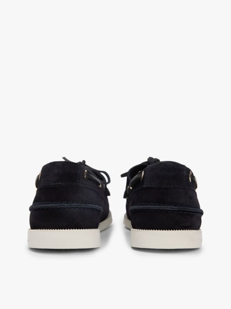 Blue Suede Boat Shoes  Women