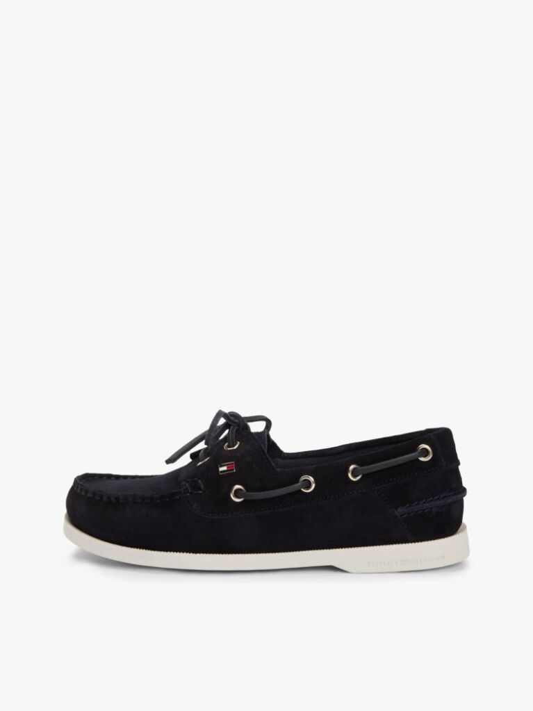 Blue Suede Boat Shoes  Women