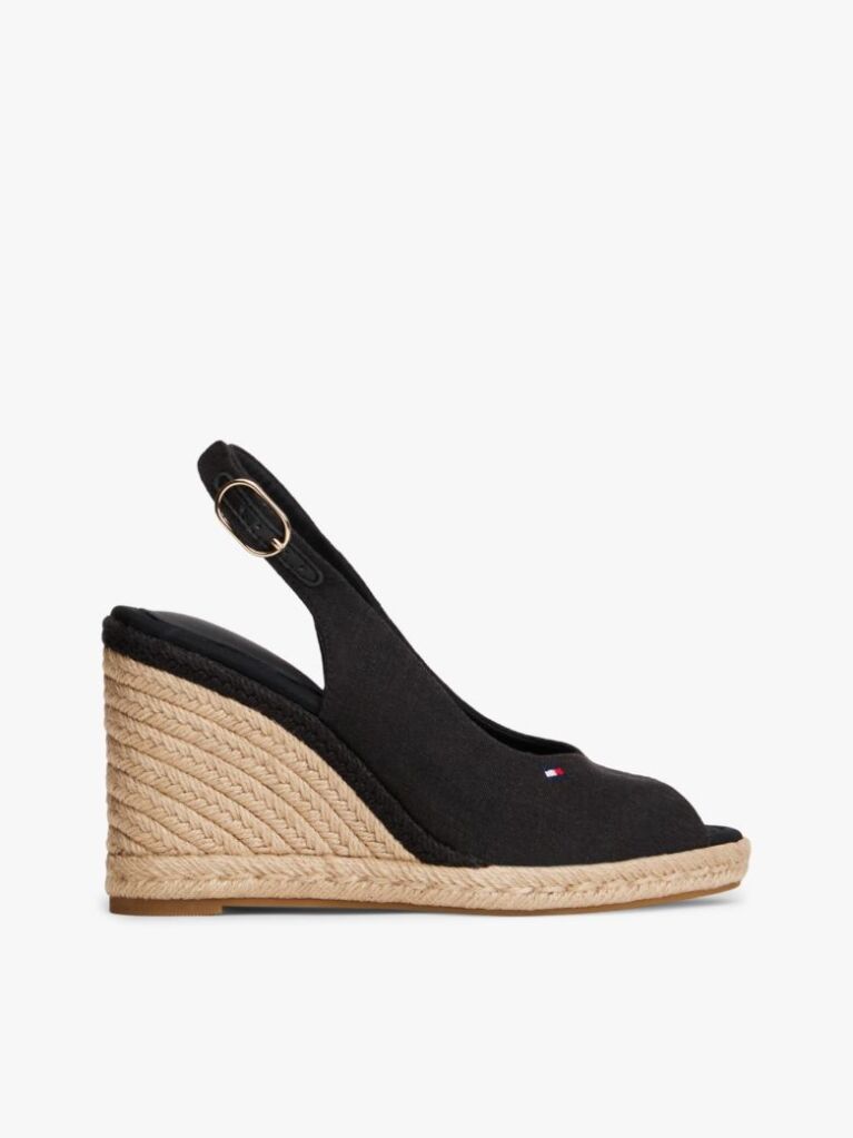 Μαύρο Εσπαντρίγιες Με Πλατφόρμα Και Slingback  Γυναίκες