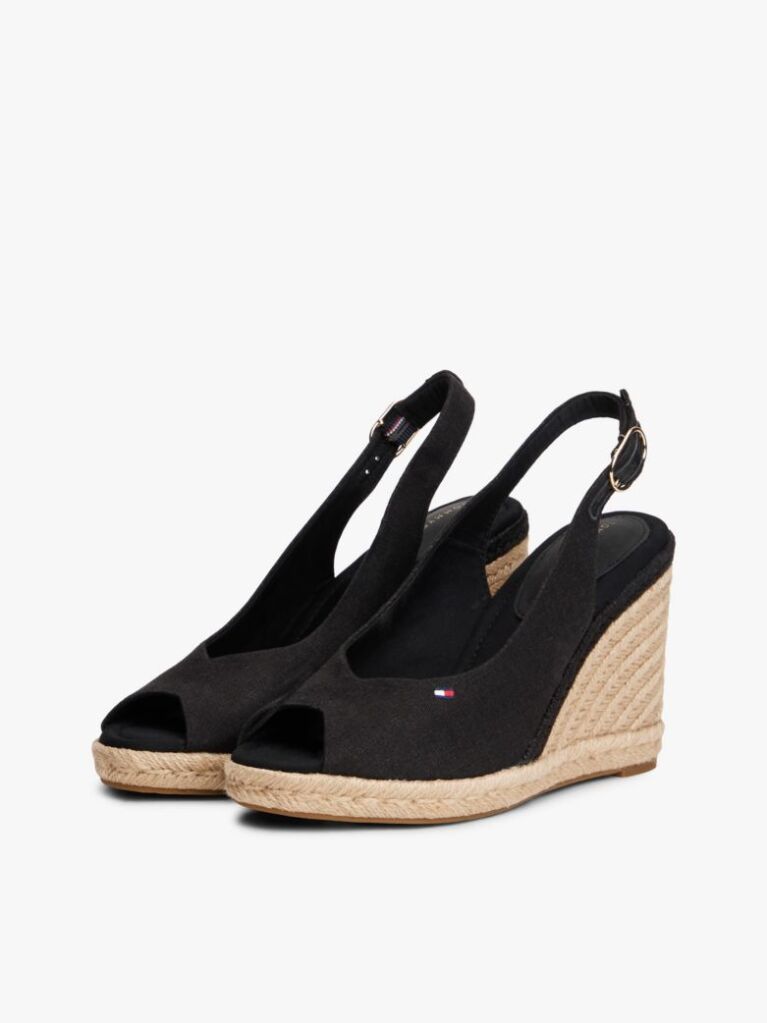 Μαύρο Εσπαντρίγιες Με Πλατφόρμα Και Slingback  Γυναίκες
