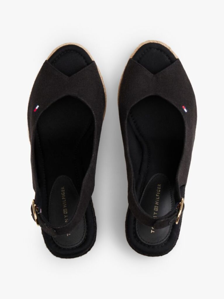 Μαύρο Εσπαντρίγιες Με Πλατφόρμα Και Slingback  Γυναίκες