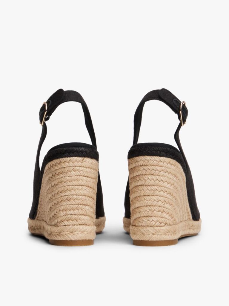 Μαύρο Εσπαντρίγιες Με Πλατφόρμα Και Slingback  Γυναίκες