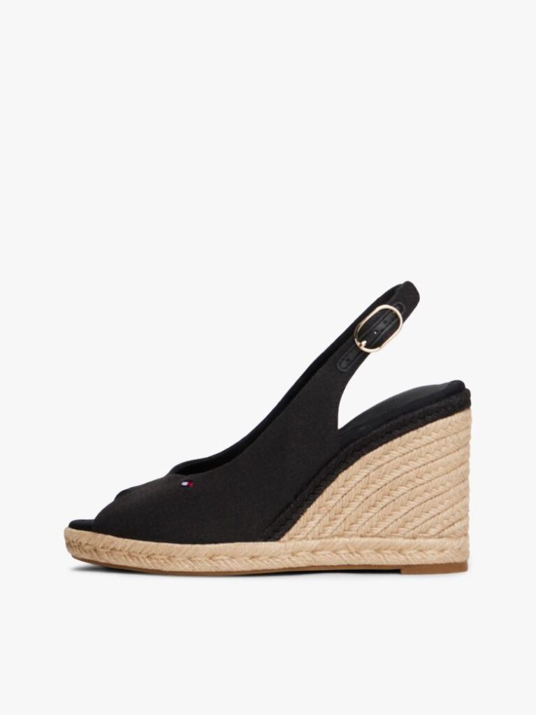 Μαύρο Εσπαντρίγιες Με Πλατφόρμα Και Slingback  Γυναίκες