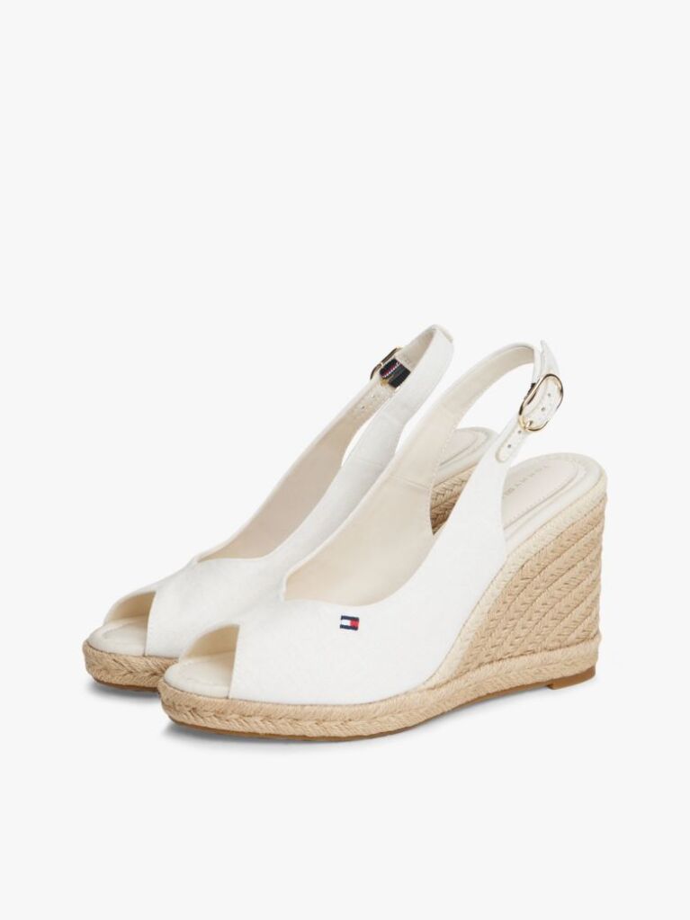 Άσπρο Εσπαντρίγιες Με Πλατφόρμα Και Slingback  Γυναίκες