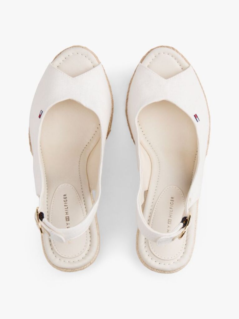 Άσπρο Εσπαντρίγιες Με Πλατφόρμα Και Slingback  Γυναίκες