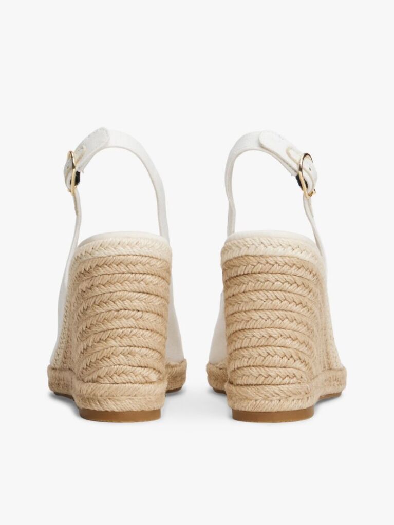 Άσπρο Εσπαντρίγιες Με Πλατφόρμα Και Slingback  Γυναίκες