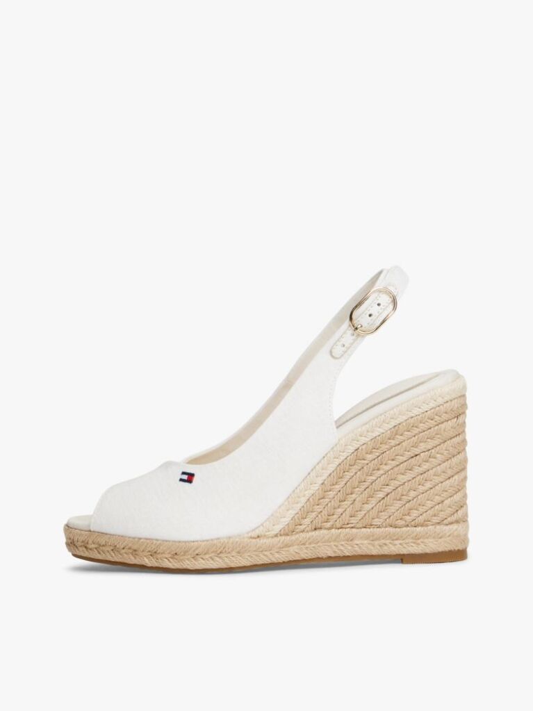 Άσπρο Εσπαντρίγιες Με Πλατφόρμα Και Slingback  Γυναίκες