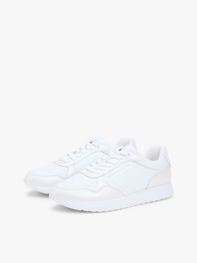 Άσπρο Δερμάτινα Sneakers Με Λογότυπο  Γυναίκες
