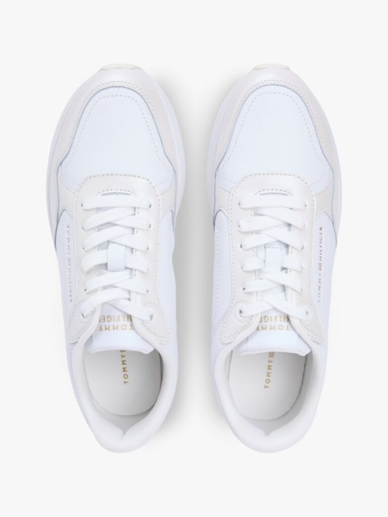 Άσπρο Δερμάτινα Sneakers Με Λογότυπο  Γυναίκες