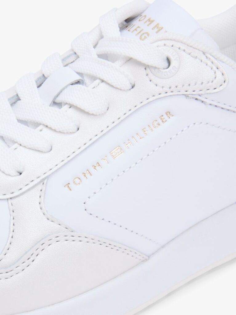 Άσπρο Δερμάτινα Sneakers Με Λογότυπο  Γυναίκες