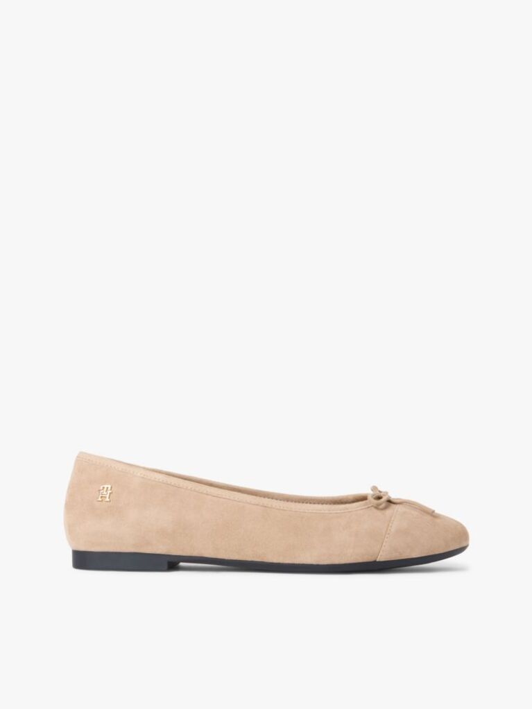 Brown TH Monogram Suede Ballerinas  Women