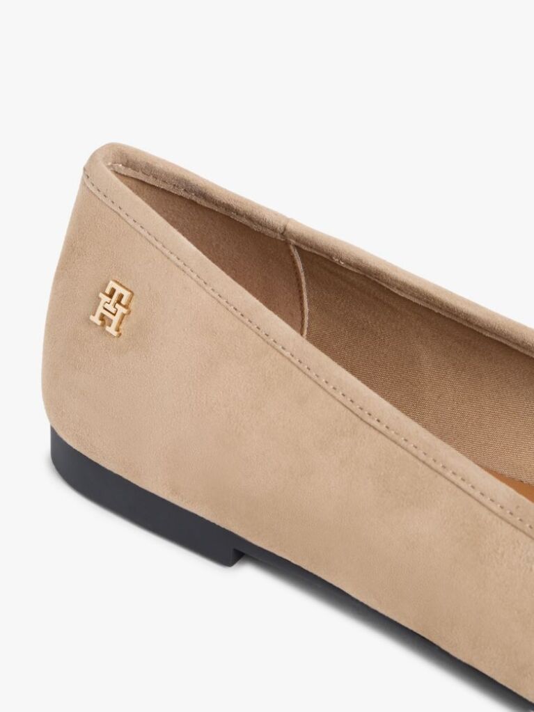 Brown TH Monogram Suede Ballerinas  Women