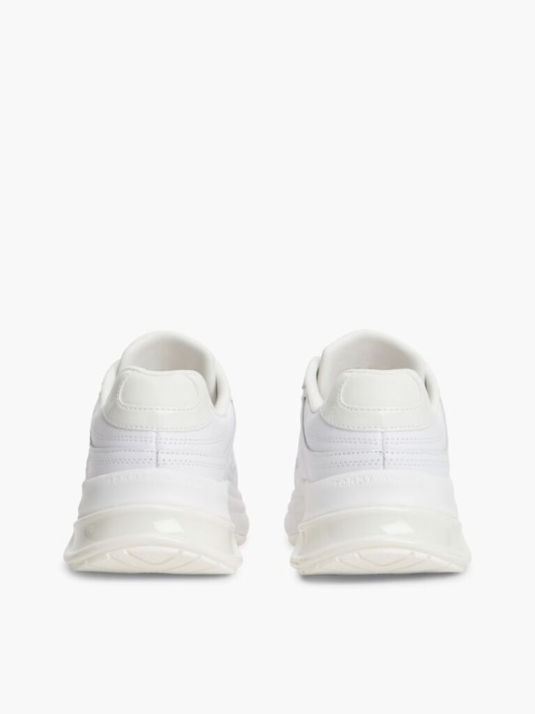 White TH Monogram Leather Chunky Sneakers  Women