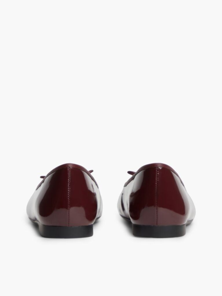 Red Patent Leather Padlock Charm Ballerinas  Women