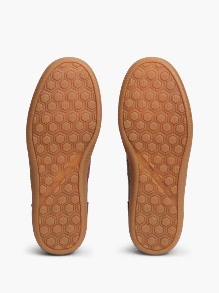 Κόκκινο Δερμάτινα Sneakers Με Μίξη Υφών  Γυναίκες