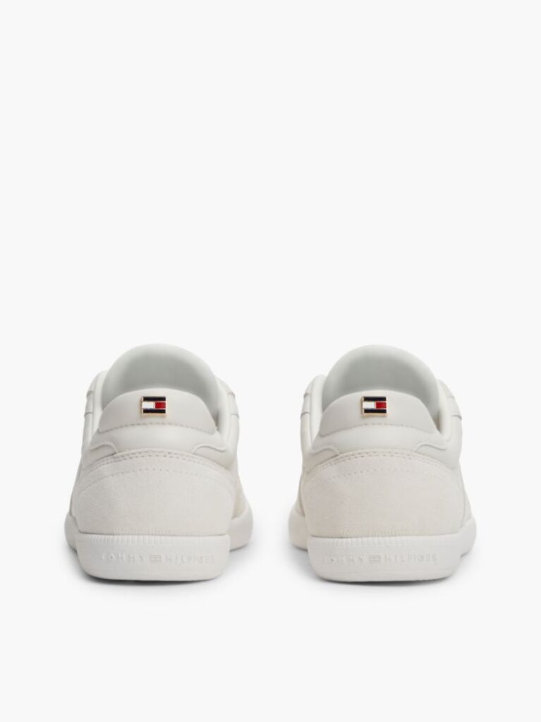 Μπεζ Δερμάτινα Sneakers Με Μίξη Υφών  Γυναίκες