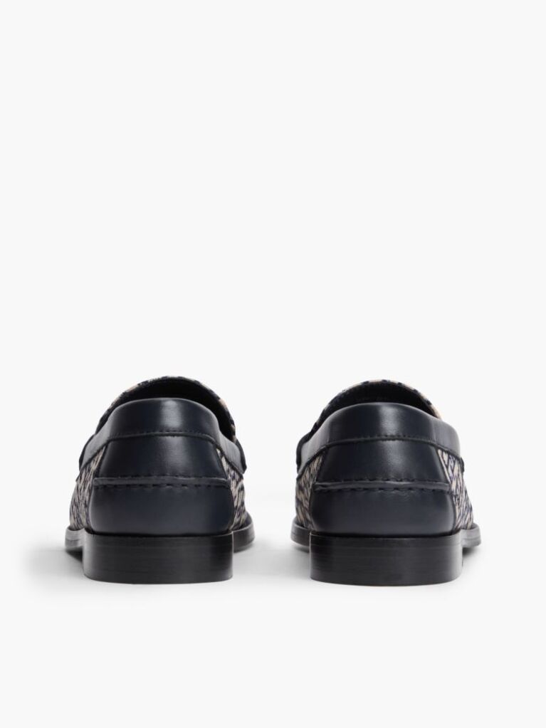 Blue TH Monogram Penny Loafers  Women