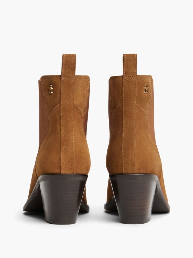 Brown Suede Western Chelsea Boots  Women