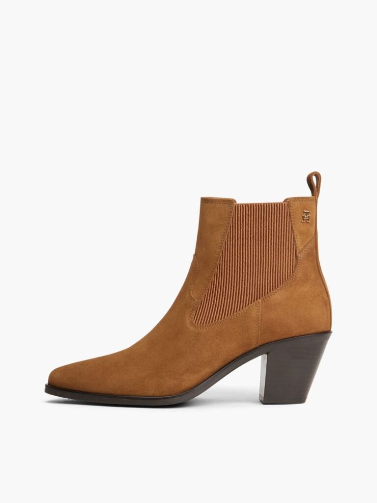 Brown Suede Western Chelsea Boots  Women