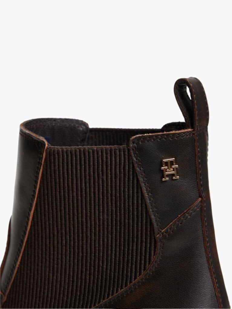 Brown Leather Western Chelsea Boots  Women