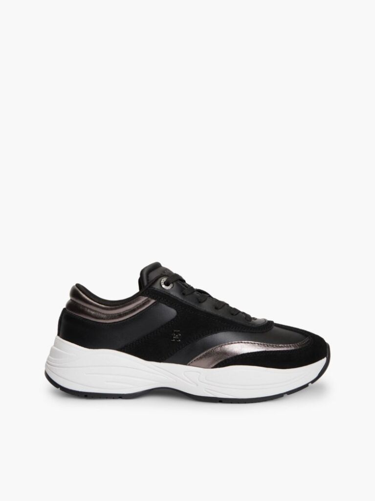 Μαύρο Σουέτ Sneakers Με Μονόγραμμα TH  Γυναίκες