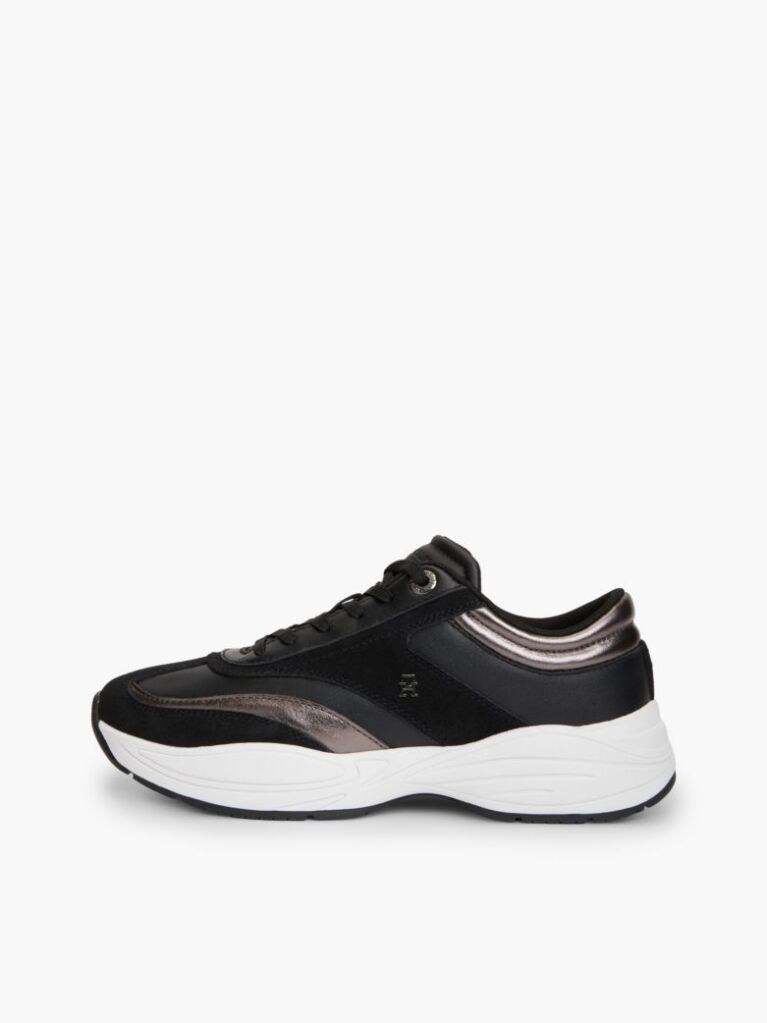 Μαύρο Σουέτ Sneakers Με Μονόγραμμα TH  Γυναίκες
