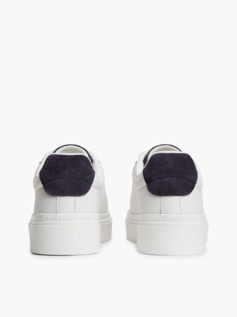 Μπεζ TH Monogram Δερμάτινα Sneakers Σε Στιλ Πλατφόρμας  Γυναίκες