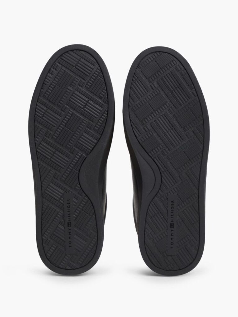 Μαύρο Δερμάτινα Sneakers Με Ανάγλυφο Φινίρισμα  Γυναίκες