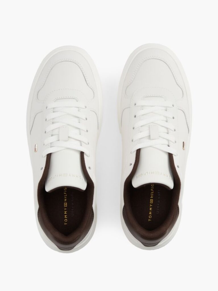 Μπεζ Δερμάτινα  Sneakers  Γυναίκες