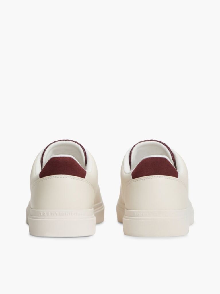Beige TH Monogram Leather Cupsole Sneakers  Women