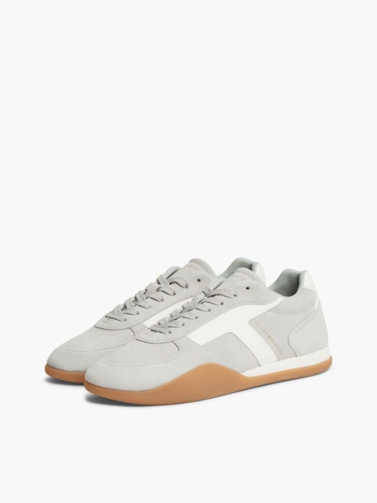 Grey Suede Vintage Low Profile Sneakers  Women